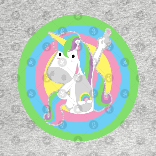 Rainbow unicorn (transparent stroke) by geep44
